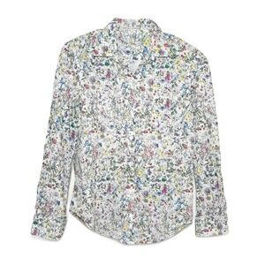 LINEN LAWN & LIBERTY OF LONDON Mini Botanical Print Blouse 100% Cotton Size 14